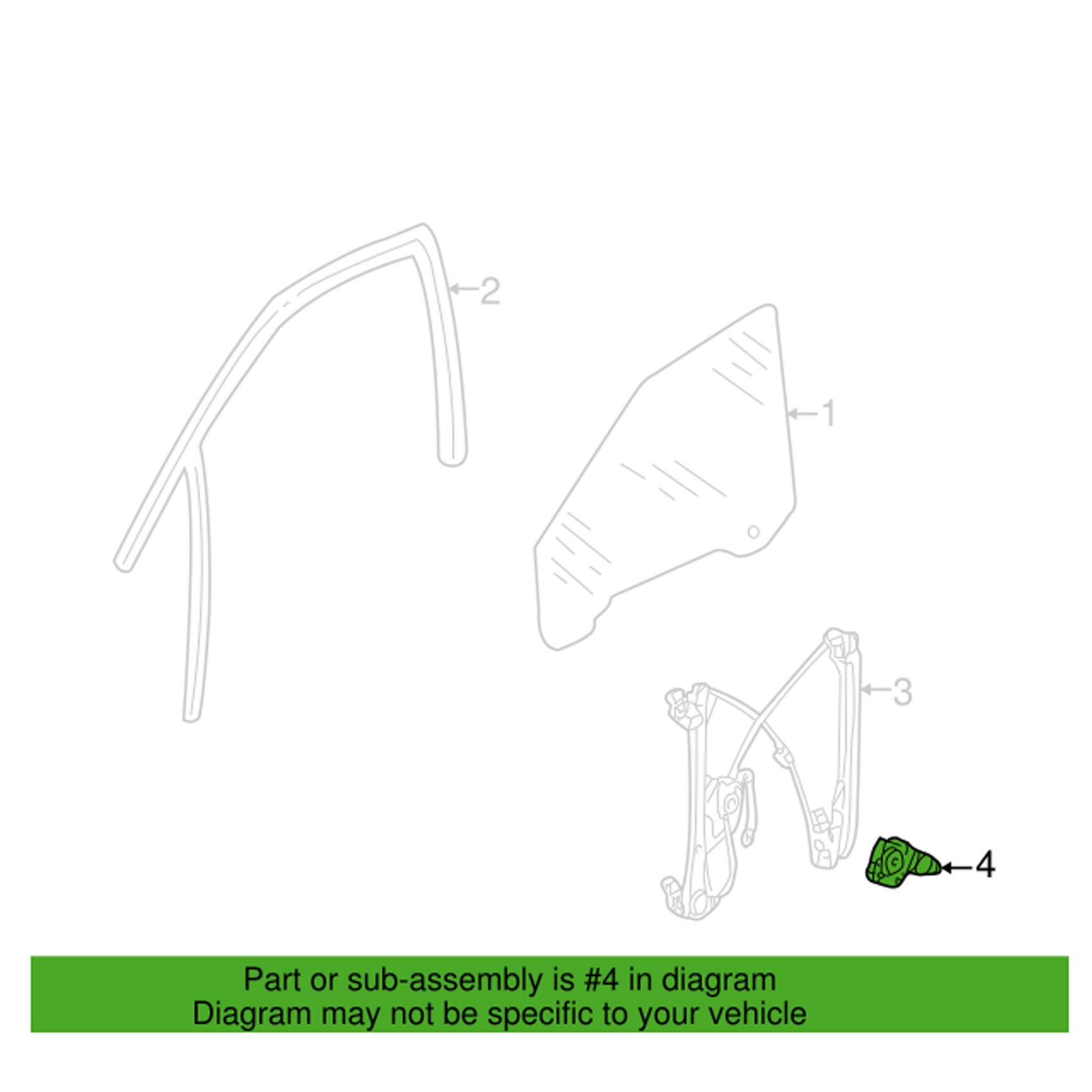 Audi Window Motor - Front Driver Side 4B0959801D